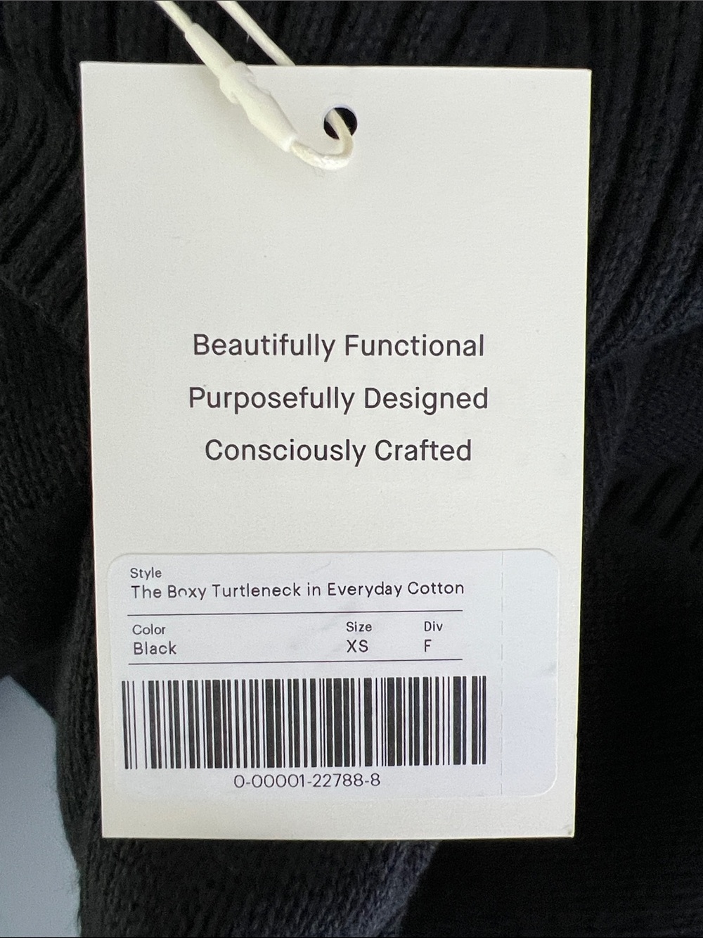 New Everlane The Boxy Turtleneck in Everyday Cotton in Black Size XS - Picture 6 of 12